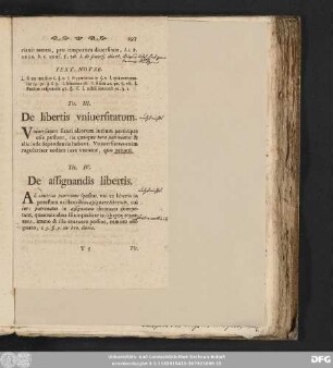 Tit. III. De libertis universitatum.