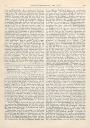 235-240 [Rezension] Loofs, Friedrich, Symbolik oder christliche Konfessionskunde. Erster Bd