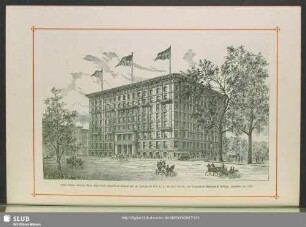 Hôtel Plaza, Central Park, New-York, chauffé et éclairé par un groupe de 670 m. q. de surf. de ch., de Chaudières Babcock & Wilcox, installées en 1889