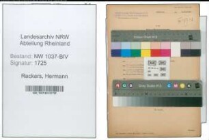 Entnazifizierung Hermann Reckers , geb. 25.03.1898 ()
