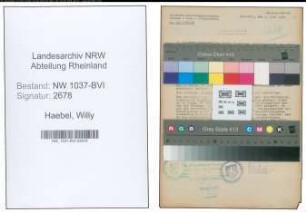Entnazifizierung Willy Haebel , geb. 27.02.1898 (Kaufmaennischer Angestellter)