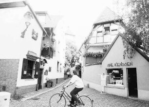 Freiburg im Breisgau: Häuser auf der Insel in der Gerberau