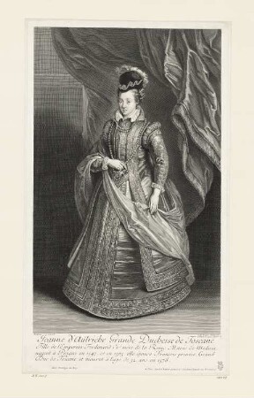 Jeanne d'Autriche Grande Duchesse de Toscane, Blatt 3 der Folge "La Gallerie du Palais du Luxembourg"