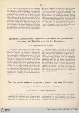 Illustrirtes archäologisches Wörterbuch der Kunst des germanischen Alterthums, des Mittelalters, so wie der Renaissance