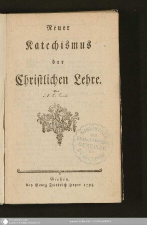 Neuer Katechismus der christlichen Lehre