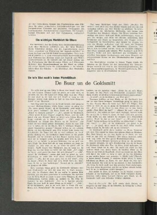 Ein wichtiges Merkblatt für Eltern