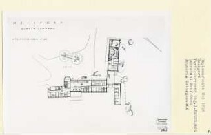 Heliport, Berlin-Spandau (Diplomarbeit bei Karl Wilhelm Ochs): Grundriss Untergeschoss 1:200