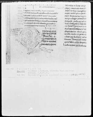Eusebius Caesariensis, Historia Ecclesiastica — Initiale Q (vecumque oportuit) zum zweiten Buch