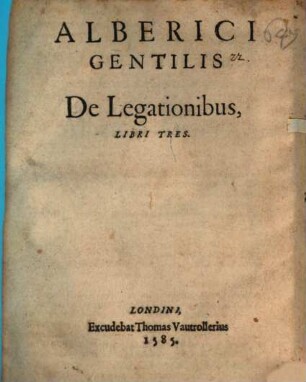 De legationibus : libri III.