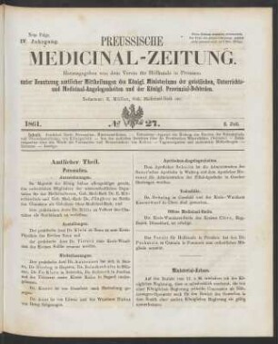 No 27. (3. Juli 1861) - No 31. (31.Juli 1861)