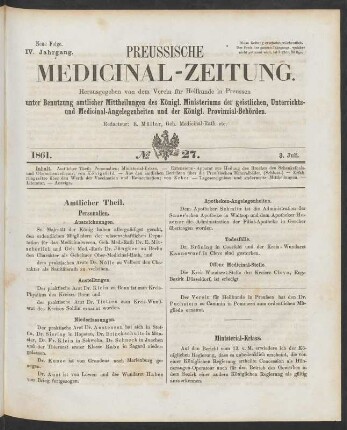 No 27. (3. Juli 1861) - No 31. (31.Juli 1861)