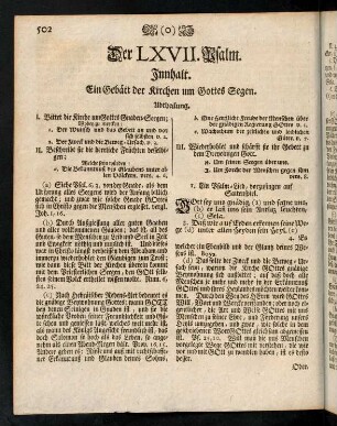 502-508, Der LXVII. Psalm