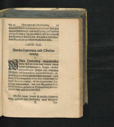 Caput XLII. Von der Leuterung und Oberleuterung.