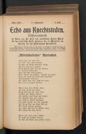 Mai 1903. 8. Heft