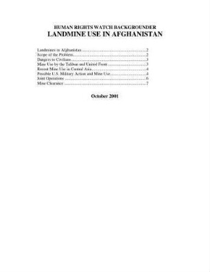 Landmine use in Afghanistan