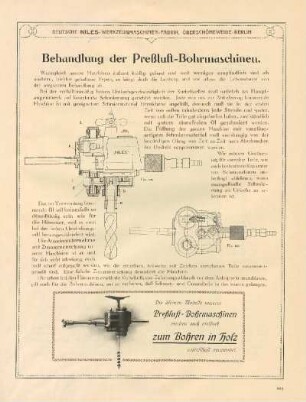 Behandlung der Preßluft-Bohrmaschinen