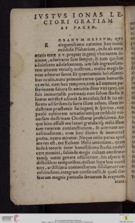 Ivstvs Ionas lectori gratiam et pacem