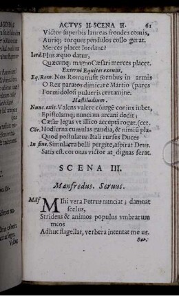 Scena III. Manfredus. Servus