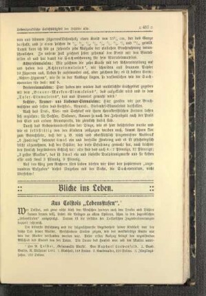 Aus Tolstois "Lebensstufen"
