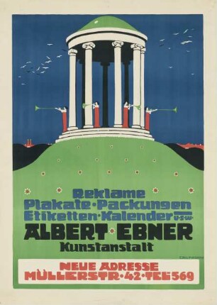 Albert Ebner Kunstanstalt. Reklame Plakate Packungen u.s.w.