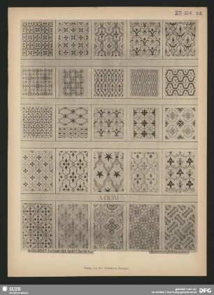 Geometrische Flächenmuster im Renaissance-Stil