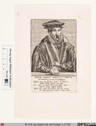 Bildnis David Pareus (eig. Wängler)
