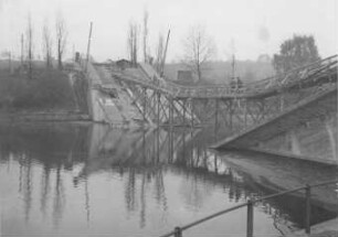 Au-Straßenbrücke in Münster, kriegszerstört
