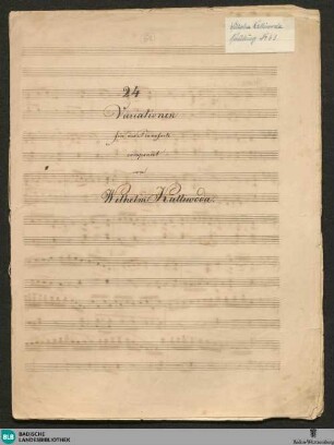 Variations - WK Mus.Ms. 63 : pf; D|b