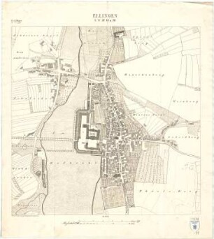 Bestelmeyer, German; Ellingen (Bayern); Christuskirche (Protestantische Kirche) - Katasterplan