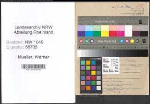 Entnazifizierung Werner Mueller , geb. 21.04.1907 (Angestellter)