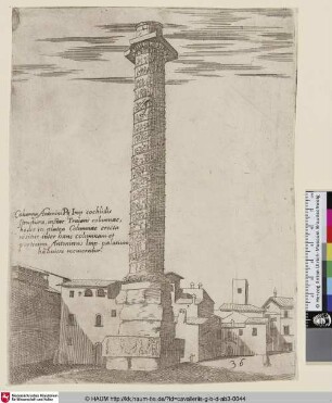 [Antoninus-Pius-Säule mit Gebäuden im Hintergrund]