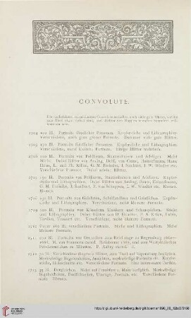 Convolute (Nr. 2704 - 2731)
