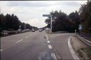 Einfahrt in Tangente Nordost (Baden-Baden Richtung Karlsruhe) von Fahrbahn Nord der B500 (Baden-Baden Richtung Iffezheim)