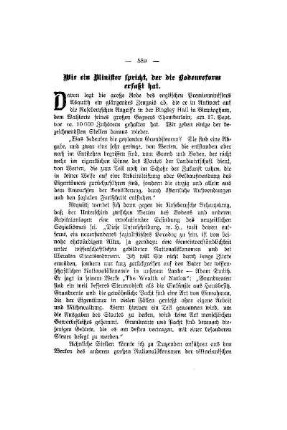 Wie ein Minister spricht, der die Bodenreform erfaßt hat