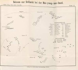 Scizzen zur Schlacht bei der Hai-yang-tau-Insel