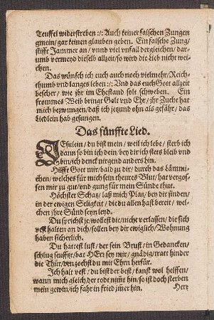 Das fünffte Lied.