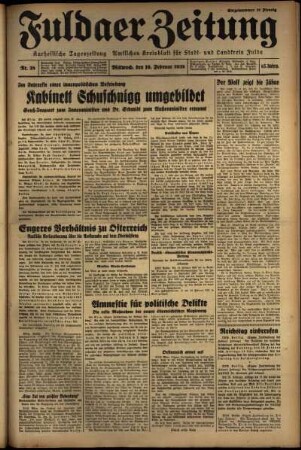 Ausgabe vom Mittwoch, den 16. Februar 1938.