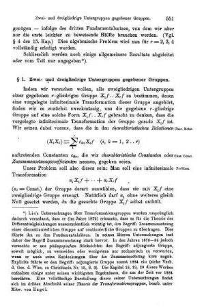 § 1. Zwei- und dreigliedrige Untergruppen gegebener Gruppen.