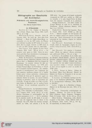 Bibliographie zur geschichte der Architektur
