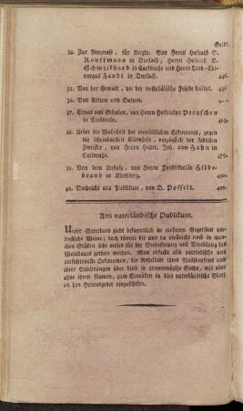 Ans vaterländische Publikum.