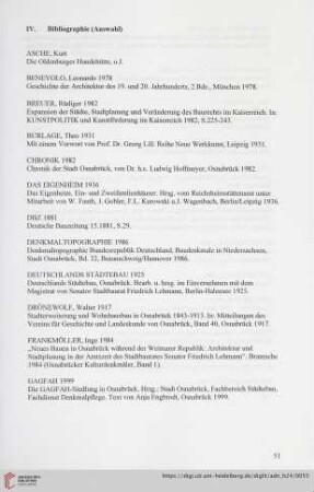IV. Bibliographie (Auswahl)