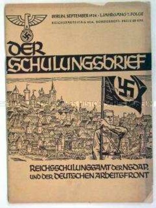 Monatsheft zur Schulung von NSDAP-Funktionären