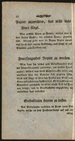 Seifenblasen frieren zu lassen