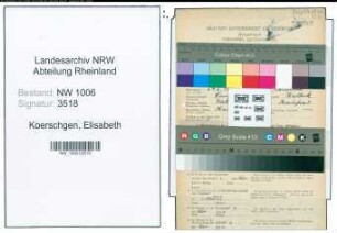 Entnazifizierung Elisabeth Koerschgen , geb. 24.06.1890 ()