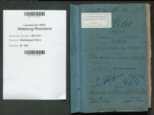 Dieck, Adolf Ferdinand Eduard geb. 29.05.1813; Baurat; ausgeschieden 1869; Personalakten Band 1