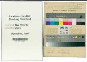 Entnazifizierung Josef Mennekes , geb. 13.12.1897 (Beamter)