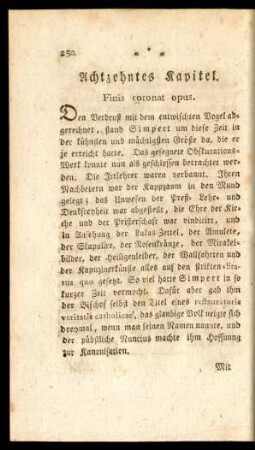 Achtzehntes Kapitel. Finis coronat opus.