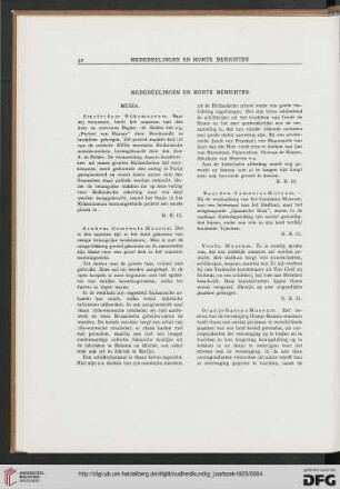 Mededeelingen en korte berichten