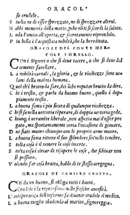 Oracoli Del Conte Hercole Torello.