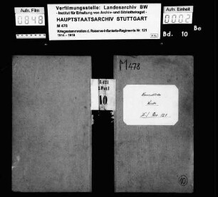 Namentliches Verzeichnis des Stabs des II. Bataillons